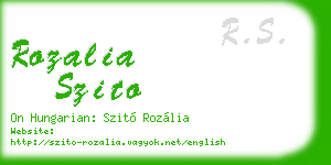 rozalia szito business card